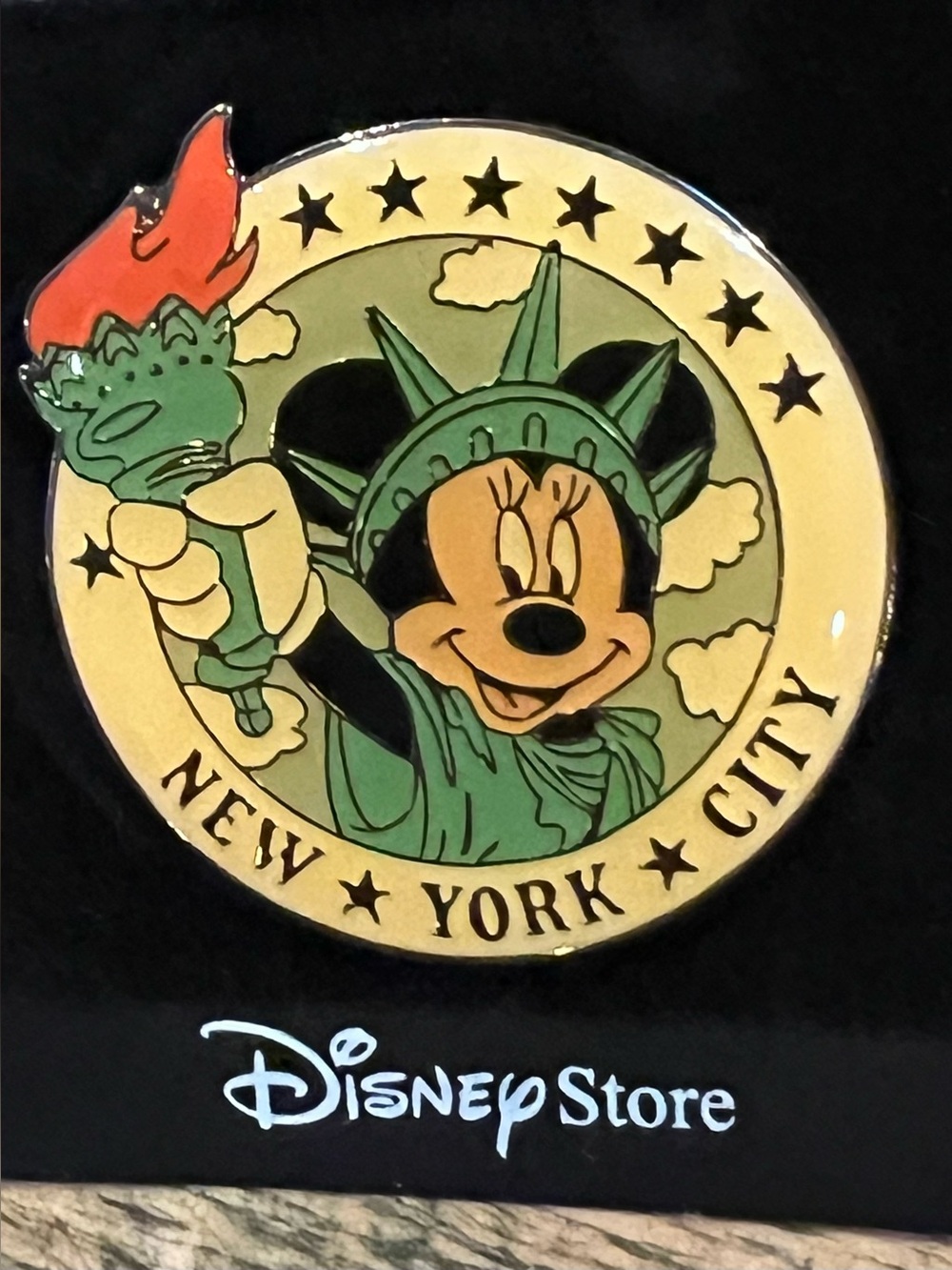 3/$12 Disney Pinback NYC Minnie Mouse as Statue of Liberty Y2K Collectible